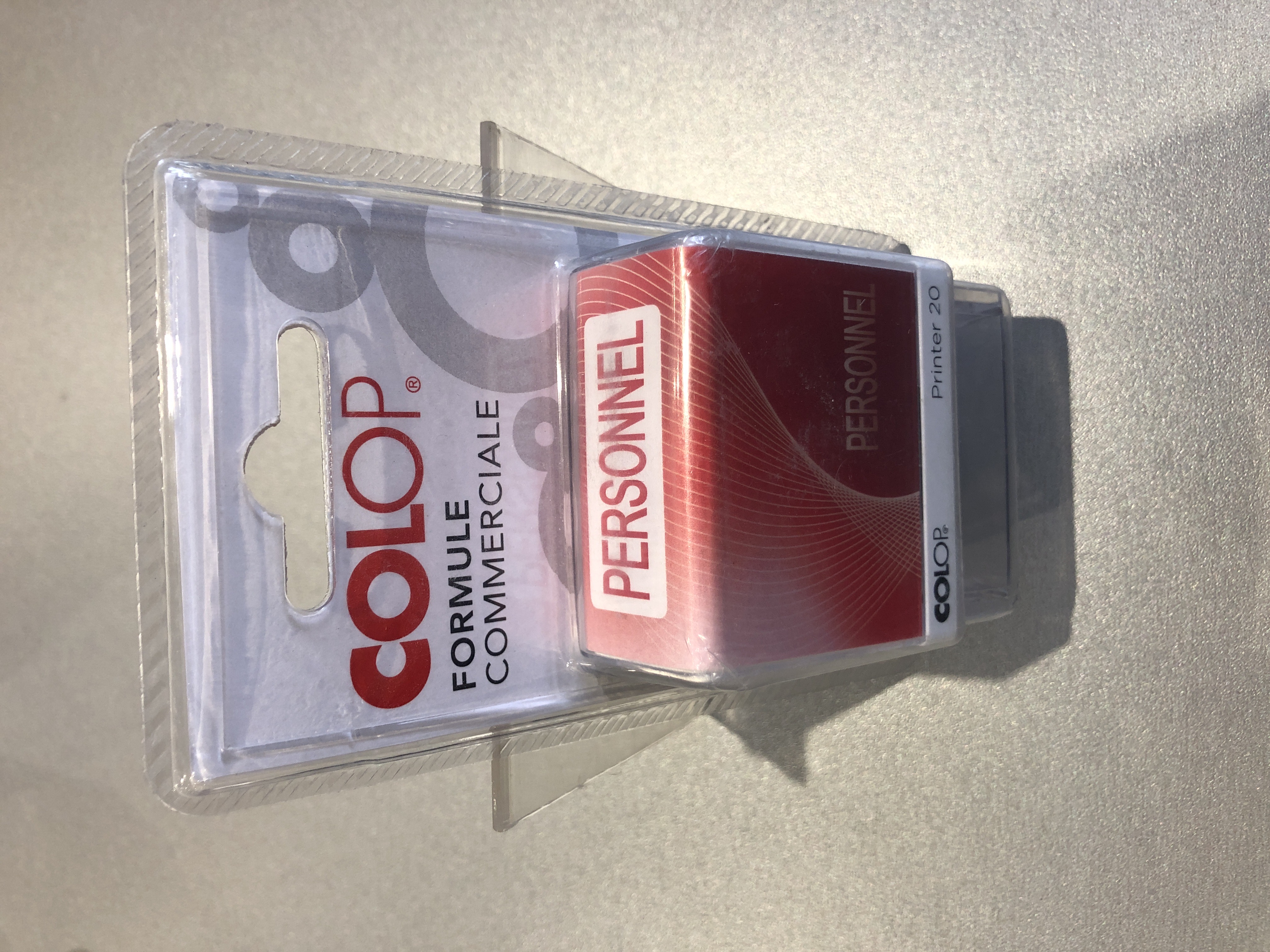 Tampon Encreur COLOP Formule Commerciale PERSONNEL- 38x14mm - Pour Bureau et Administratif