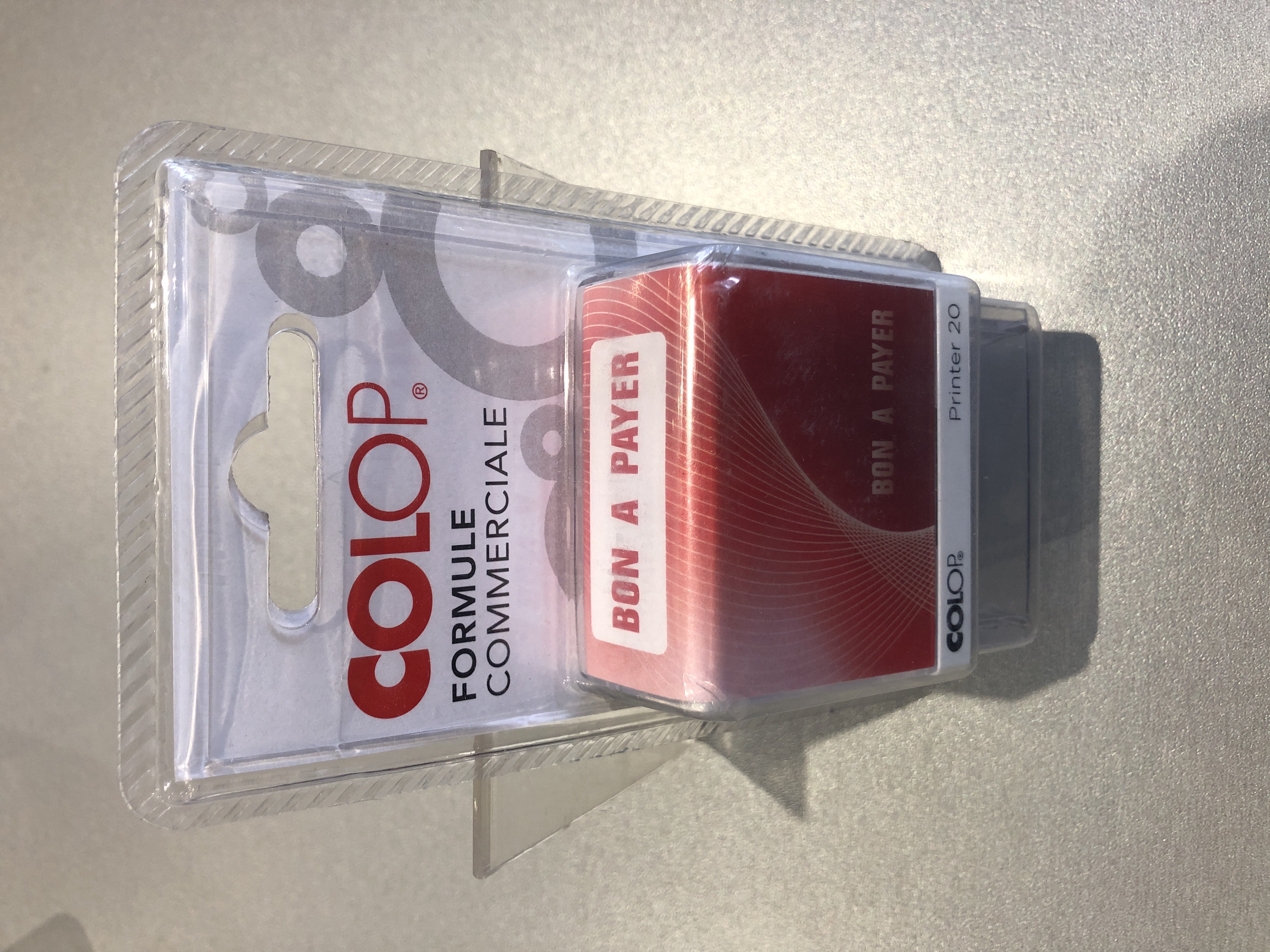 Tampon Encreur COLOP Formule Commerciale BON A PAYER - 38x14mm - Pour Bureau et Administratif