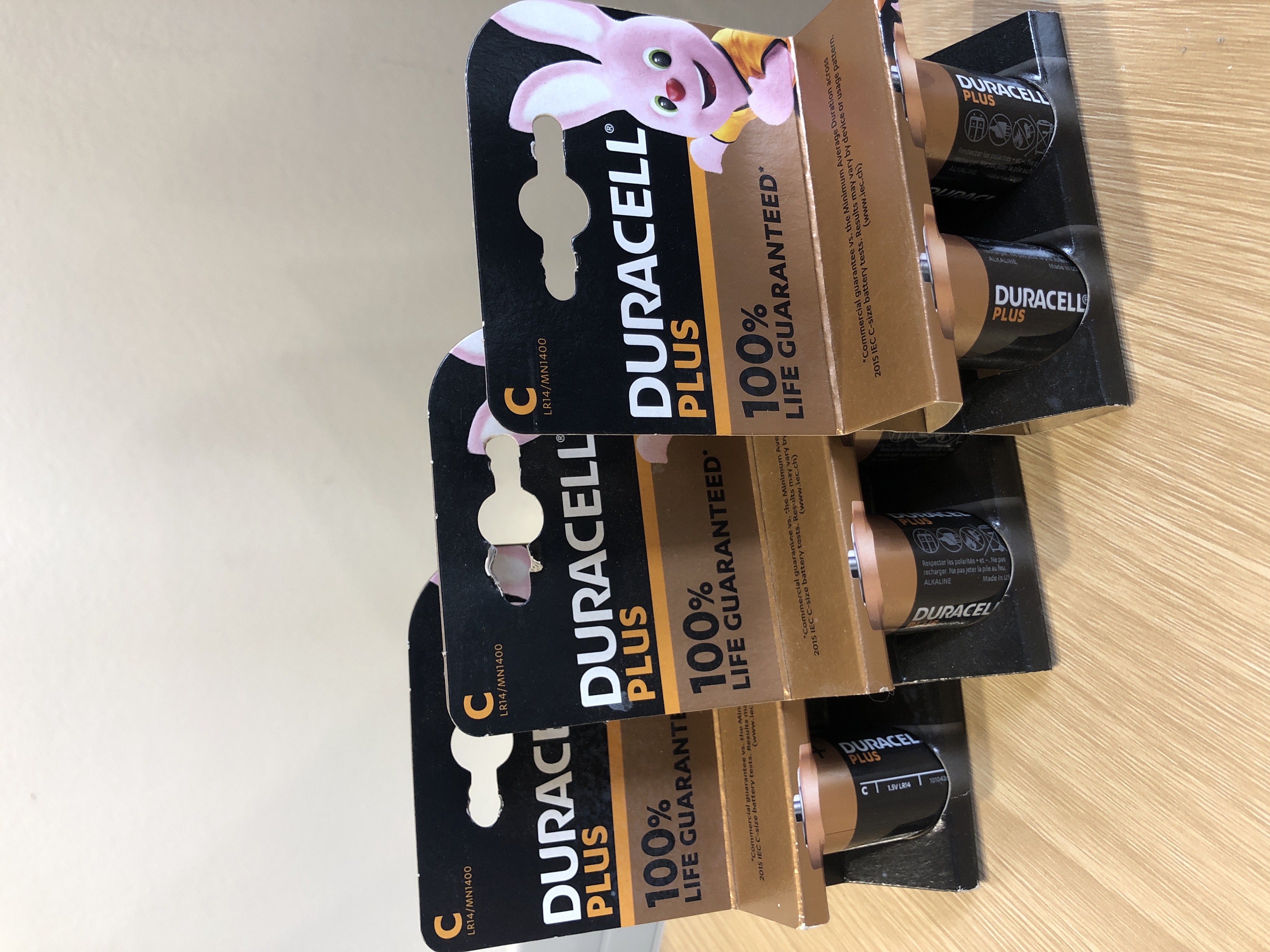 6 Piles DURACELL Plus LR14 C