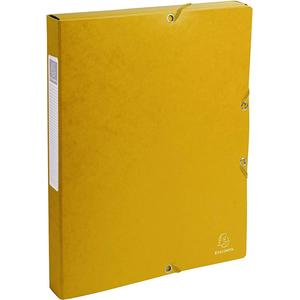Boite classement élastiques EXACOMPTA jaune