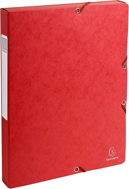 Boite classement élastiques EXACOMPTA rouge