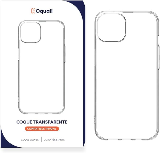 Oquali Coque iPhone 12 Pro Transparent TPU Compatible Magsafe