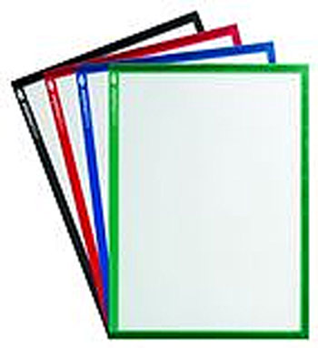 Porte-documents mural A4 en plexiglas avec fixation magnétique puissante - pour bureau et organisation administrative rouge, bleu ou vert
