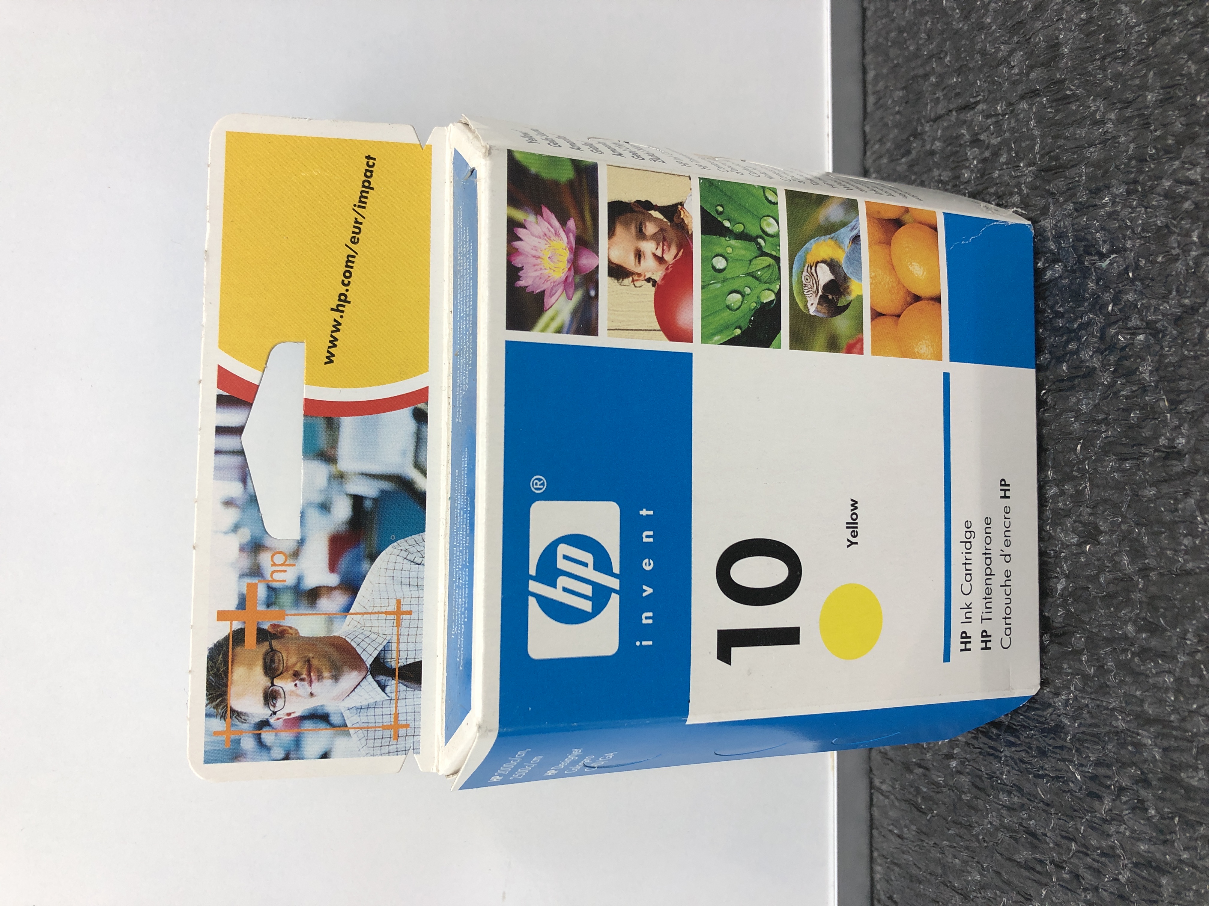Lot de 2 Cartouches d'Encre HP 10 - Jaune et Rouge - Pour Imprimantes HP DesignJet et OfficeJet