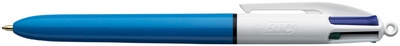 Stylo à bille rétractable BIC 4Colours - tracé 0,32 mm, encre bleue, rouge, verte et noire pour écriture scolaire et bureau