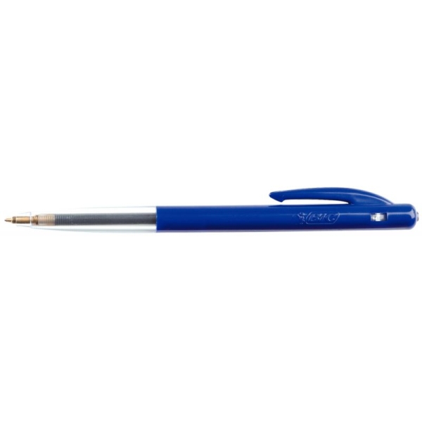 Stylo à bille rétractable Bic M10 - Encre bleue - Corps ergonomique
