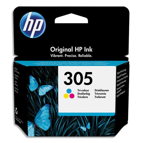 Cartouche d'encre HP 305 couleur - Impression jet d'encre - Compatible imprimantes HP pour documents couleur
