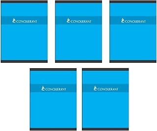 Cahier Conquérant 24x32cm 48 Pages 70g - Couverture Carte Recyclée Agrafée, Coloris Aléatoires, Format Scolaire