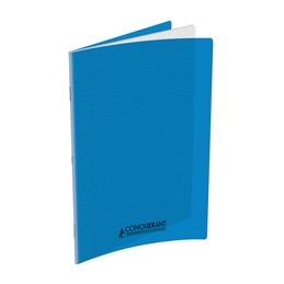 Cahier Conquerant 240 x 320 mm Seyès Polypro Bleu - 48 pages Grands carreaux pour école