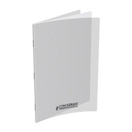 Cahier Conquerant 170 x 220 mm Séyès Polypro Incolore - 96 Pages Grands Carreaux pour École