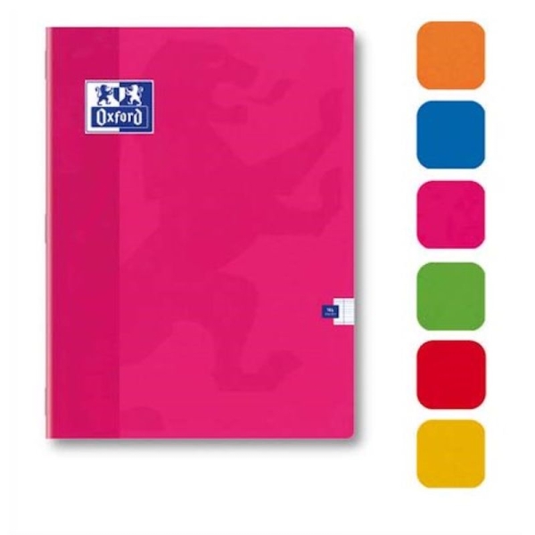 OXFORD Cahier COLORLIFE piqûre 24x32cm 48 pages petits carreaux papier 90g coloris aléatoire