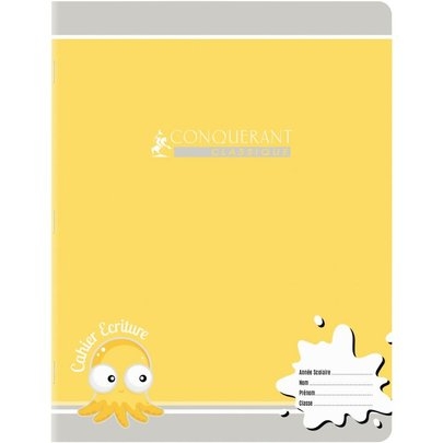 Cahier d'écriture Conquerant - 32 pages 90g 17x22 cm Seyes 4 mm pour apprentissage