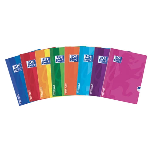 Cahier polypro Oxford Openflex - 24 x 32 cm, 96 pages, grands carreaux seyès - pour école ou bureau