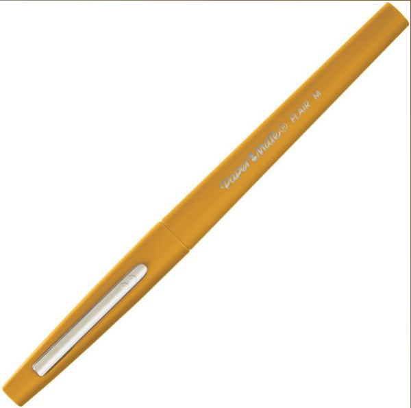 Feutre medium Papermate FLAIR NYLON - Caramel pour écriture précise et dessin technique