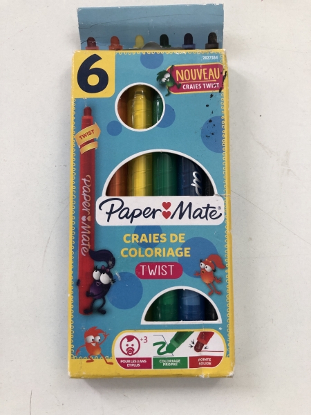 Craie de coloriage Paper Mate - Couleurs vives pour dessin et loisirs créatifs scolaires