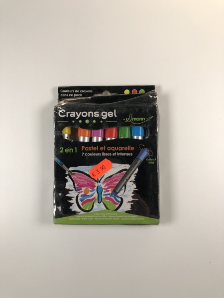 Crayons Gel Ulmann - Couleurs Vives, Pointe Fine, Usage Scolaire et Créatif