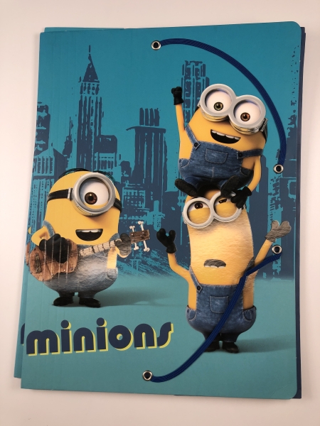 chemises à rabats MINIONS - Accessoire de rangement pratique pour école ou bureau