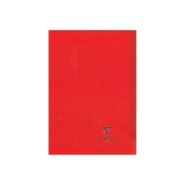 Cahier Agrafé Rouge Clairefontaine Koverbook 951404C - 17x22 cm 96 Pages Grands Carreaux Papier Blanc 90 g Couverture Polypro