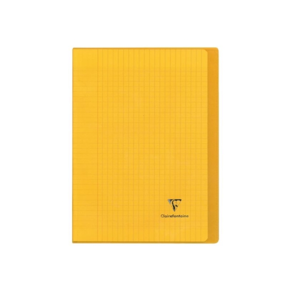 Cahier Clairefontaine Koverbook - Polypro 17 x 22 cm 96 pages GC Jaune pour école et bureau