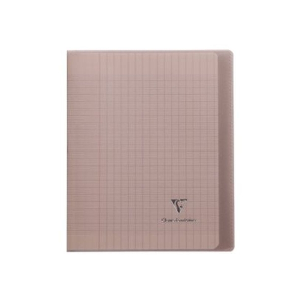 Cahier Clairefontaine 951407C Koverbook Gris - 17x22 cm, 96 Pages Grands Carreaux, Papier 90 g, Couverture Polypro