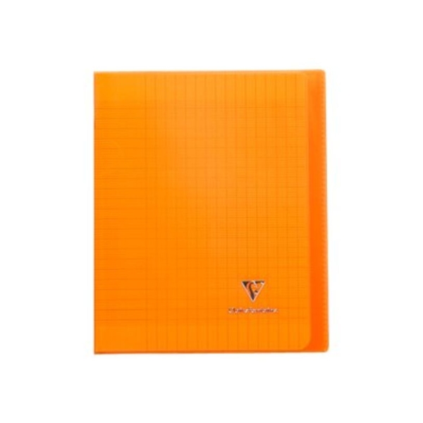 Cahier Clairefontaine 951409C Koverbook Orange - 17x22 cm 96 Pages Grands Carreaux Papier 90 g pour Écriture
