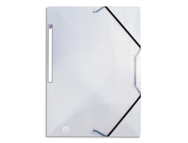 Chemise à élastique Oxford HAWAI - 3 rabats incolore translucide pour classement et archivage scolaire