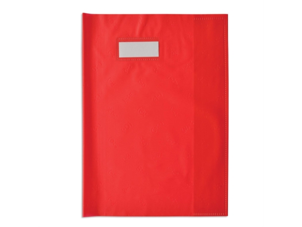 Protège-cahiers Oxford Styl SMS - 240 x 320 mm, rouge, pour cahiers scolaires et organisation bureau