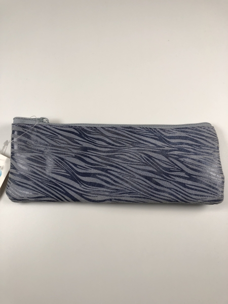 Trousse Zébrée en cuir - Rangement stylisé pour fournitures scolaires et de bureau