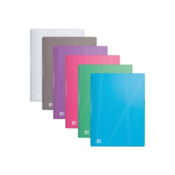 Protège-Documents OXFORD Hawaï A4 - 40 vues / 20 Pochettes Couverture Polypro Coloris Assortis