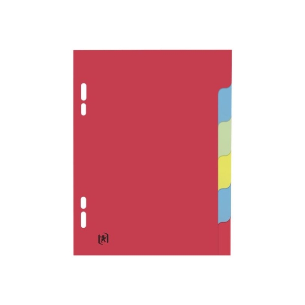 Intercalaire Oxford 6 positions - 17x22 cm carte colorée pour organisation documents