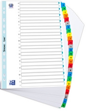 Intercalaires Oxford en carte renforcée A-Z 26 touches - classement A4 pour organisation scolaire et bureau