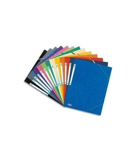 ELBA Chemises à élastiques, Top File+, A4, Carton, 3 rabats, Assorti,