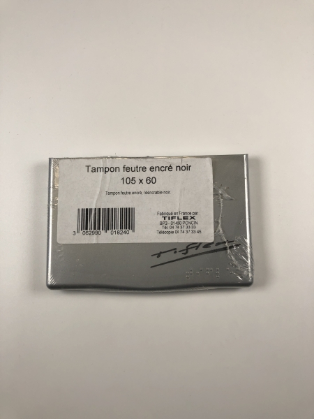 Tampon feutre réencrable TIFLEX Gamme MUST - 10,5x6 cm Noir pour bureau et administration