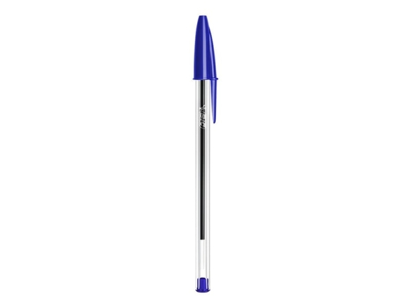 Stylo bille Bic Cristal Original - Bleu, Pointe Moyenne - Pour écriture quotidienne, bureau, école