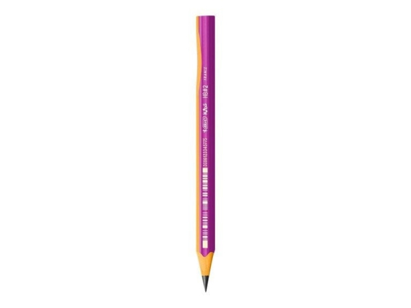 Crayon graphite Bic 47762 Beginners - Corps triangulaire, mine ultra-solide HB 4 mm pour apprentissage