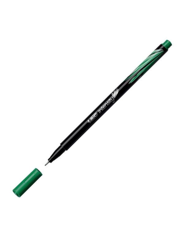 Feutre d'écriture Bic Intensity Fine Vert foncé - Pointe 0,4mm Précision Écriture Fine pour Bureau et École