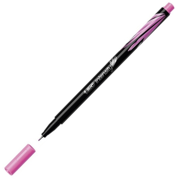 Feutre d'écriture Bic Intensity Fine Rose - Pointe 0,4mm Précision Écriture Fine pour Bureau et École