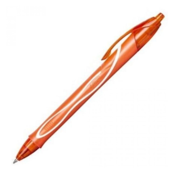 Stylo bille rétractable BIC Gel-ocity Quick Dry orange - Pointe moyenne - Séchage rapide