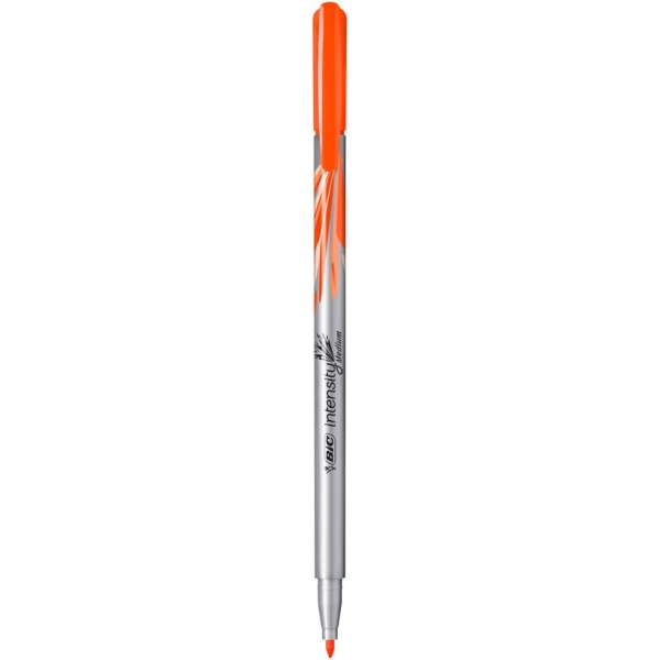 Feutre fin Fineliner BIC Intensity M - Pointe Moyenne Orange pour Dessin et Écriture Précise