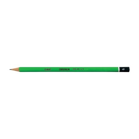 Crayon graphite Bic Criterium 550 - dureté 6B, forme hexagonale pour dessin et écriture