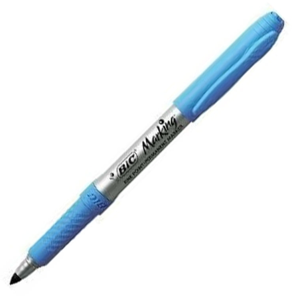Marqueur Permanent Fine Point Kalem Bleu ciel - Pointe Fine Idéal pour Papier, Tissu, Bois et Métal