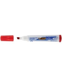 Marqueur Tableau Blanc Bic Velleda 1751 - Pointe Biseautée Rouge pour Écriture et Présentation