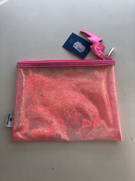 Trousse rose a paillettes 