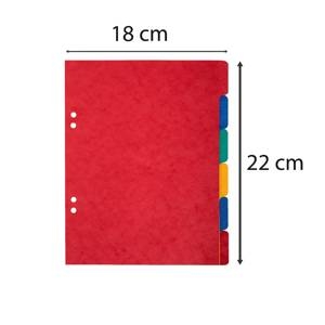 Intercalaires Exacompta 17x22 cm - 6 onglets carton multicolore pour organisation bureau