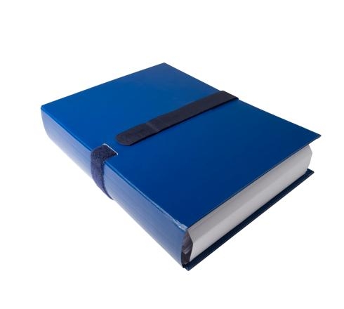 Chemise à dos extensible Exacompta 640E - 1 rabat, sangle scratch, 24x32 cm pour documents A4