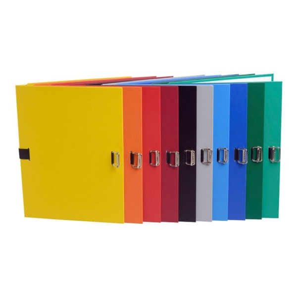 Chemise à dos extensible Exacompta 720E - Papier toilé, dos 13 cm, sangle, 24x32 cm, format A4