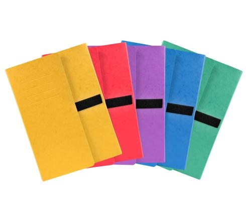 Chemise à dos extensible Exacompta 740E - 3 rabats, carte lustrée, 24x32cm, pour documents A4