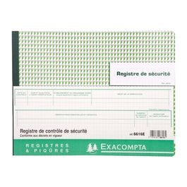 Registre des contrôles de santé et sécurité Exacompta 24x32 cm - 20 pages pour entreprise