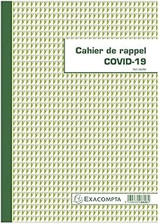 Cahier de rappel EXACOMPTA Piqûre 18 pages - Format vertical A4 pour suivi C O V I D-19