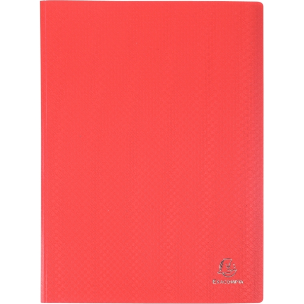 Protège-documents Exacompta A4 polypropylène 40 pochettes 80 vues rouge pour classement et organisation bureau